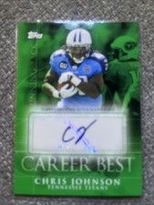 Chris Johnson Auto Tennessee Titans 2009 Topps Career Best #CBA-CJ Autograph 🏈