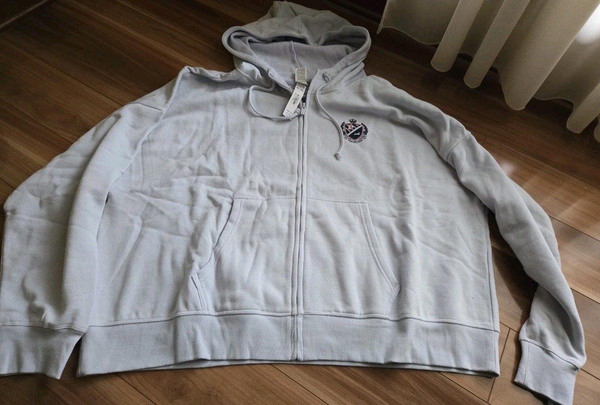 Doudoune Sherpa Victoria's Secret PINK Michigan Go Blue – Fermeture Complète Zip, Multicolore, Neuf Avec étiquette