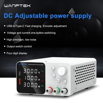 Wanptek DC Adjustable 0-30V 0-10A Lab Power Supply Variable Bench Switching