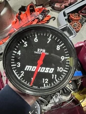 Moroso Cable Drive Tachometer, 12,000 RPM, Chevy, Ford, Mopar, 12k