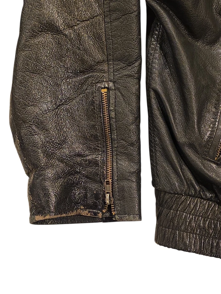 钻石板皮革摩托车夹克 3X Live to Ride Eagle 布贴宽松 — 第 2/4 张图片