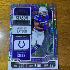 Jonathan Taylor Season Ticket Silver Panini Contenders Football 2023