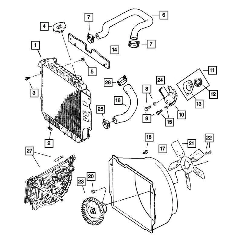 For Jeep Wrangler 1987-2006 Mopar 52028265AD Engine Coolant Radiator Hose Foto 3 de 3