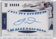 2020 Panini Absolute Light Blue 15/50 Travis Demeritte #164 Auto go9
