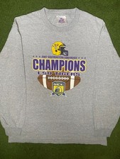 2007 LSU Tigers - SEC Champions - Vintage College Long Sleeve Large 