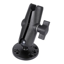 1" Ball Double Socket Arm with AMPS Hole Round Plate Base, Aluminum Alloy Arm...