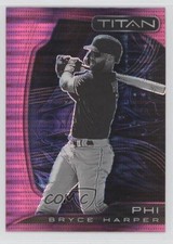 2022 Panini Chronicles Titan Pink Pulsar Prizm Bryce Harper #24 12e2