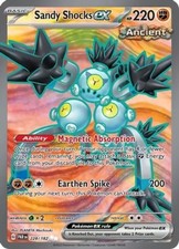 1x Sandy Shocks ex - 228/182 - Ultra Rare Lightly Played Pokemon SV04 - Paradox 