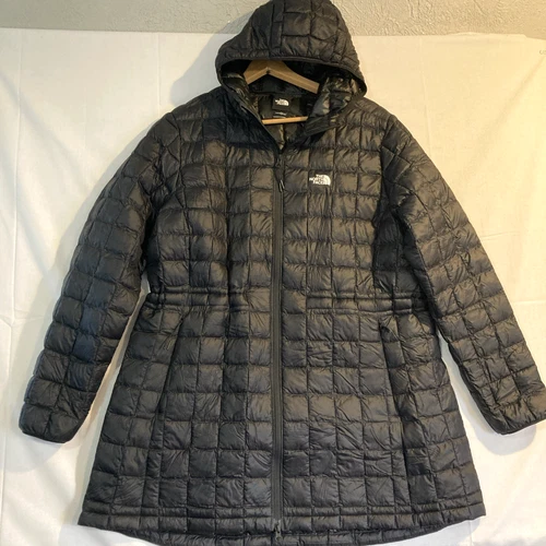 The North Face Women's ThermoBall Eco Parka XXL Black Jacket Coat Quilted