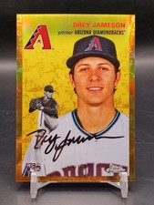 2023 Topps Chrome Platinum Anniversary Drey Jameson RC Gold Toile /50 #119