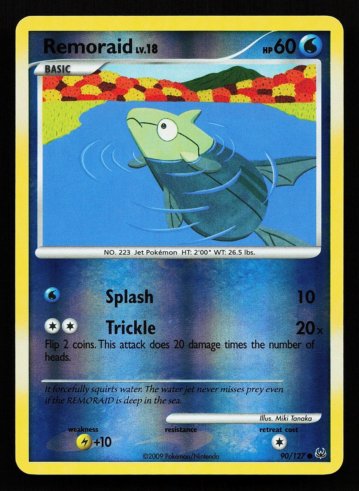 Remoraid 90/127 Reverse Holo Platinum Pokémon Card