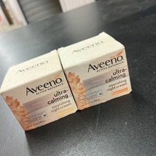 2 Aveeno Ultra-Calming Nourishing Night Cream 1.7 Oz New Fragrance Free