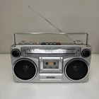 SANYO M9902-2 Boombox Cassette Player Radio Portable Stereo AM FM Tested Works