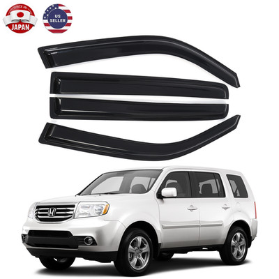 4X For Honda Pilot 4-Door 2009-2015 Out-channel Window Visors Rain Guards