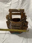 Vintage Original McCoy Pottery Wishing Well Planter Flower Pot Signed Brown