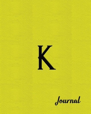 Titel: K Journal: Elegantes gelbes Notizbuch im Leder-Look 8x10
