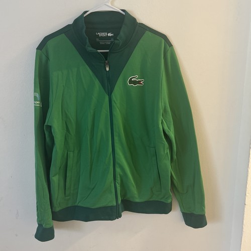 Lacoste tennis Jacket The Miami Open Green Sweater Size LARGE