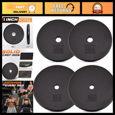 Standard Cast Iron Weight Plates 1-Inch Barbell Weights 5-50 LB for Strength Tra