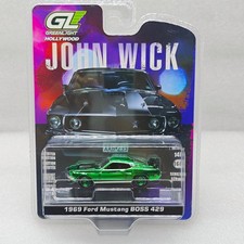 Green Light 1:64 John Wick 2014 -1969 Ford Mustang BOSS 429 electroplated green