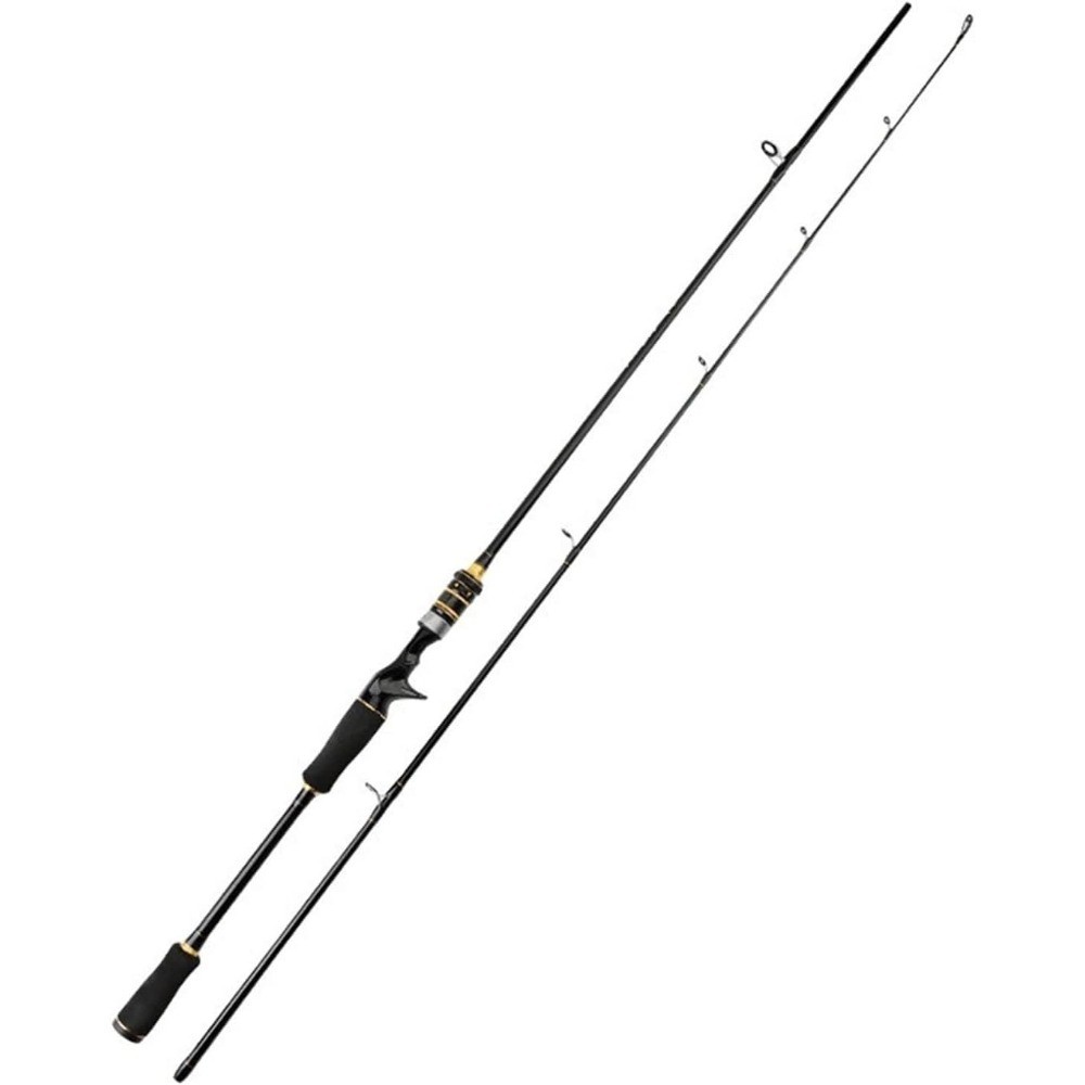 165cm/5.4ft Carbon Fiber Fishing Rod, Baitcasting Travel Rod for Lure Casting