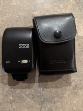 OEM Vtg Canon 200E Speedlite Shoe Mount Flash With Original Case