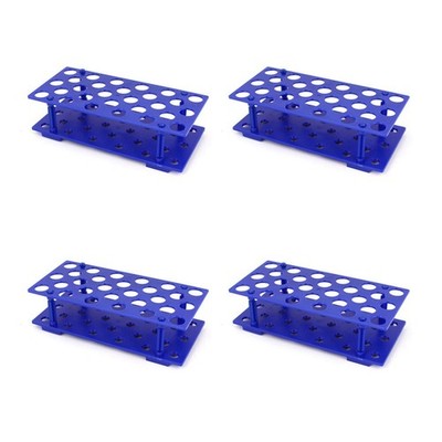 4X Laboratory Plastic 28 Hole 17mm Dia 15ML Centrifugal Test Tube Rack Hold9373