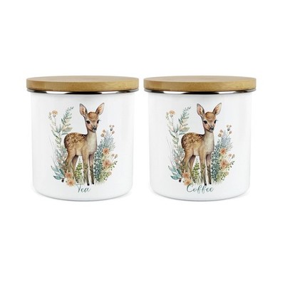 Hirsch Thema Tee & Kaffee Aufbewahrung Kanister - Wildtiere Thema Küche Geschenkset