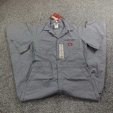 NEW Dickies Coveralls Mens 40 Gray Short Sleeve Overalls Work Jumpsuit Uniform