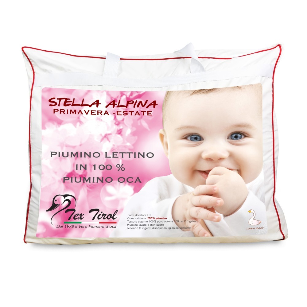 PIUMINO tex tirol © STELLA ALPINA da LETTINO estivo 100% PIUMINO OCA 100 gsm cm.