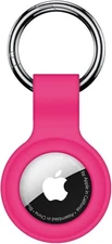 Compatible with AirTag Case Keychain Air Tag Holder Silicone B5-Hot Pink 