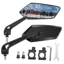Pair Of Bike Mirrors, Bike Mirrors For Handlebars, 360-Degree Rotating Rear