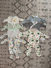 Lot Of 6: 0-3m Sleepers/footed Pajamas, Unisex/Boys