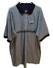 Tampa Bay Rays Season 1998 MLB Vintage Inaugural Sewn Logo Gray Polo Shirt 2XL