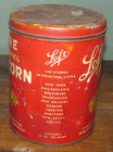 Vintage Loft Pure Caramel Popcorn Container Tin Litho Very Rare 6.5" Tall 5" Dia — photo 3