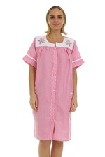 JEFFRICO House Dresses for Women with Pockets Lightweight Dusters Housecoat 2027