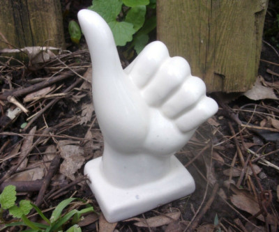 Latex Thumbs up mold plaster cement casting mold 4.5''H x 2.5''W