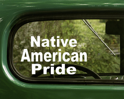 2 NATIVE AMERICAN PRIDE STICKERs Decal for Car Laptop boat truck Bumper ...