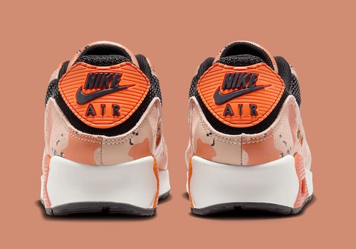 NIKE AIR MAX 90 Camo Pack Mens US 12 Beige Orange Casual Sneakers Shoes NEW ☑️ - Picture 7 of 8