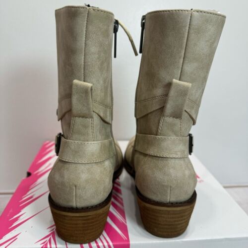 Hey Girl by Corky’s Hocus Pocus Lace Up with Zipper Ankle Boot in Beige - Picture 6 of 14