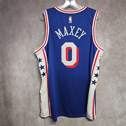 NWT Nike NBA Philadelphia 76ers Tyrese Maxey 0 Icon Edition Jersey Sz 52 XL $120 - Picture 9 of 10