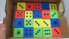 Lot of 5 Sets of 2  foam dice from Greenbrier International Inc
