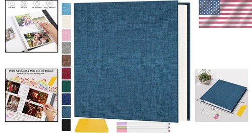 Classic Scrapbook Album with 60 Self-Stick Pages - Perfect Family Keepsake - Picture 2 of 8