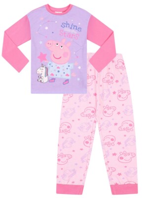 Peppa Pig Shine Like The Stars langer Pyjama - Alter 1 - 5 Jahre Kinder PJ