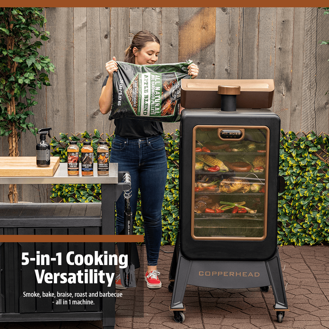 Pit Boss Copperhead 1300 Sq in Vertical Wood Pellet Smoker Onyx