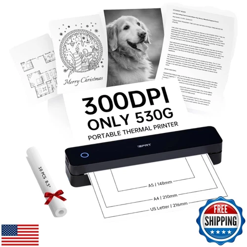 iDPRT Portable Printers Wireless Bluetooth Thermal Printer Support 8.5" x 11"