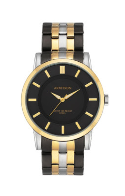Armitron Men's Multi Colour Bracelet Black Dial Analog Round Watch 20/4962BKTC