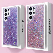 Glitter Case For Samsung S24 Ultra S24 FE S23 S22 S21 A54 A34 Rubber Soft Cover