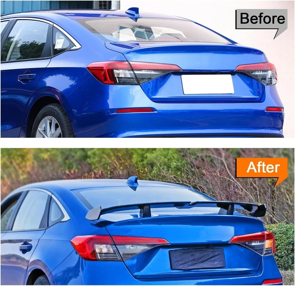 Spoiler traseiro preto fosco 55" Sport Racing Wing estilo PRO para Kia Optima 2001-2020 - Imagem 4 de 4