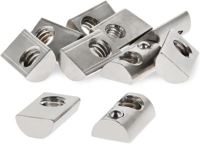 Quality Stainless Steel T-Slot Nuts with Ball Spring - 10 Pack for DIY Projects