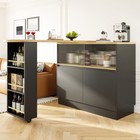 Kitchen Island Expandable Table Kitchen Counter Dining Table Cabinet Sideboard